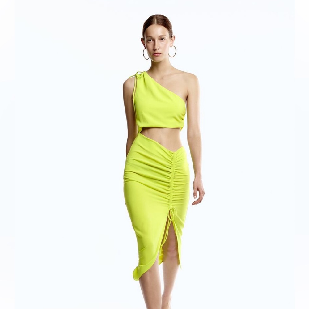 Zara draped asymmetrical dress